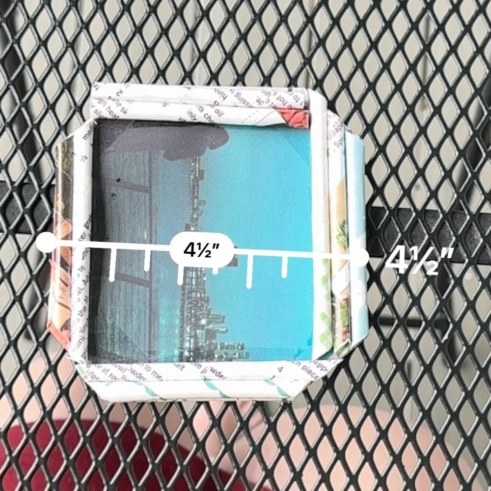 Framed NYC Photo | Handmade Recycled Magazine Frame | Square